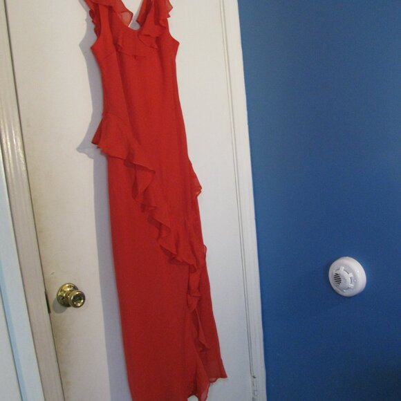 * A New Day Slip Dress Small NWT $40 Red Ruffles Fully Lined Maxi New - Picture 5 of 7